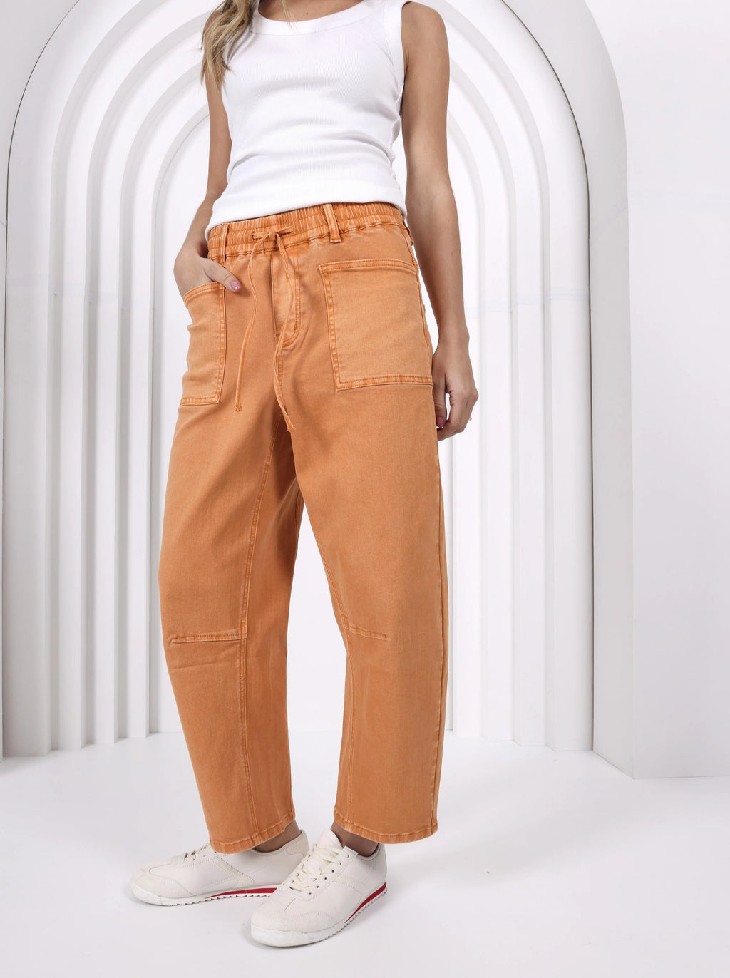 Leo Barrel Jeans - Ginger