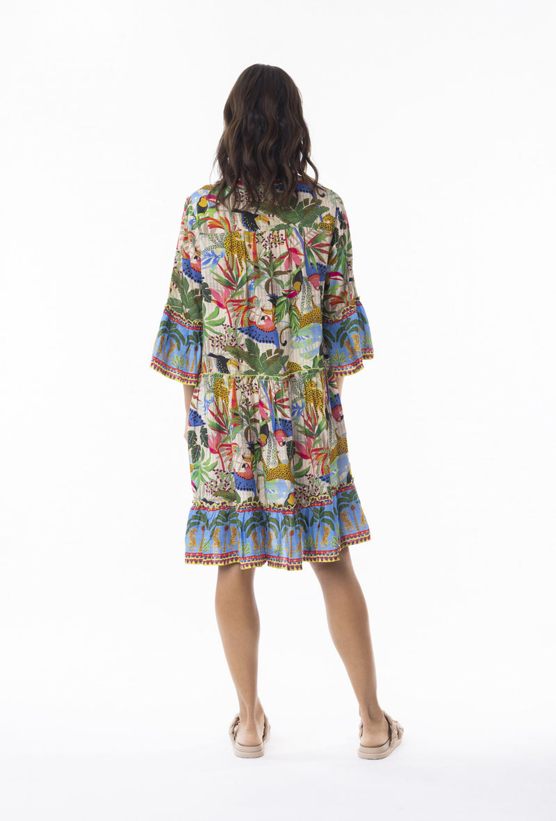 Dani Layered Frill Sleeve Dress