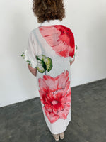 Linen Blend Shirt Dress - Flower
