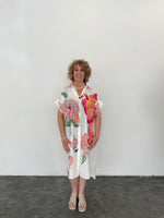 Linen Blend Shirt Dress - Digital Bird