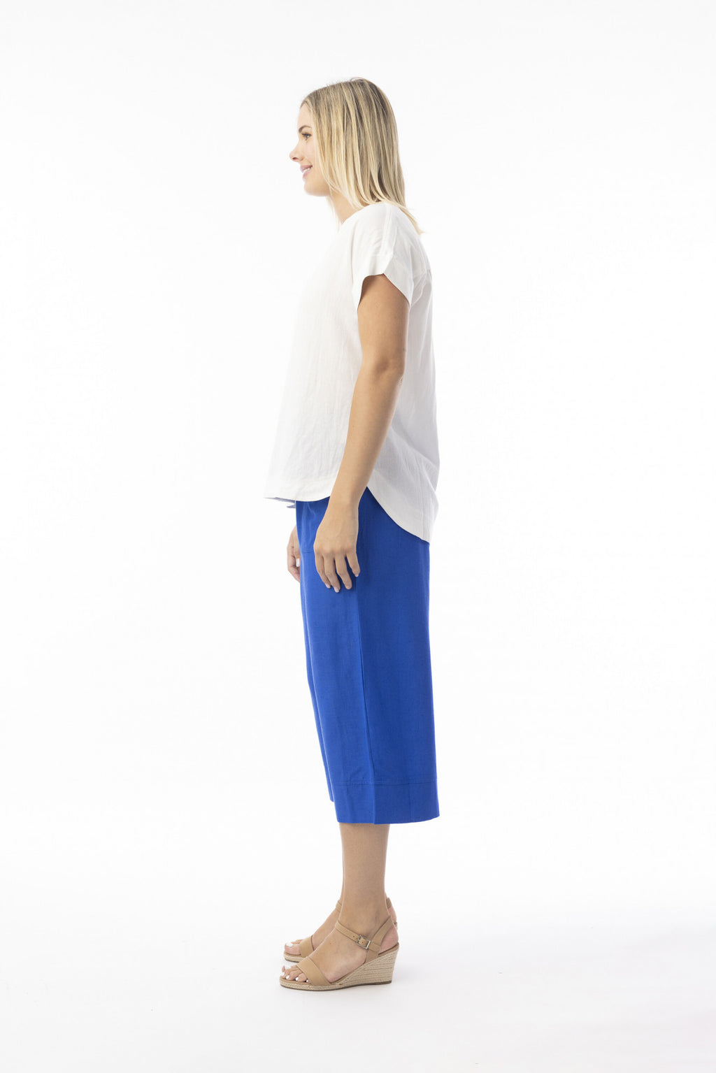 Linen Essentials Pant - Electric Blue