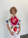Linen Blend Hi-Lo Shirt - Bloom