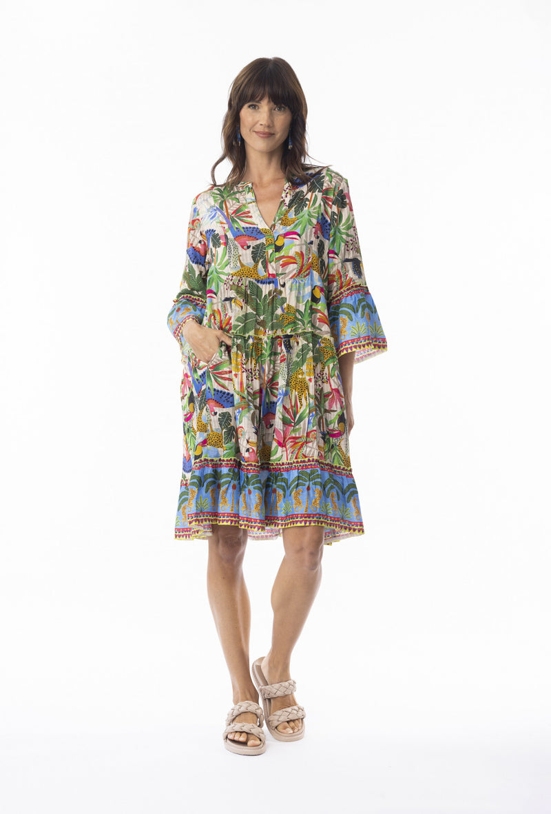Dani Layered Frill Sleeve Dress