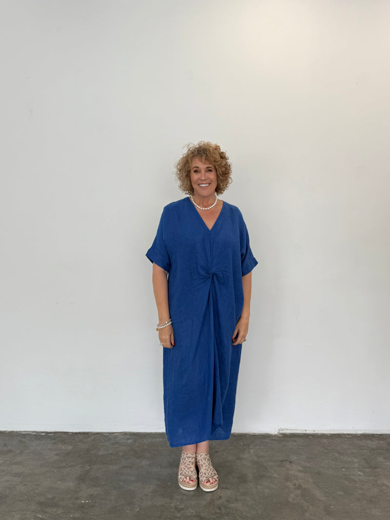 Knot Dress - Cobalt Blue