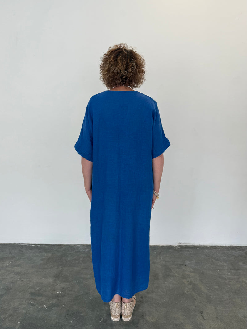 Knot Dress - Cobalt Blue