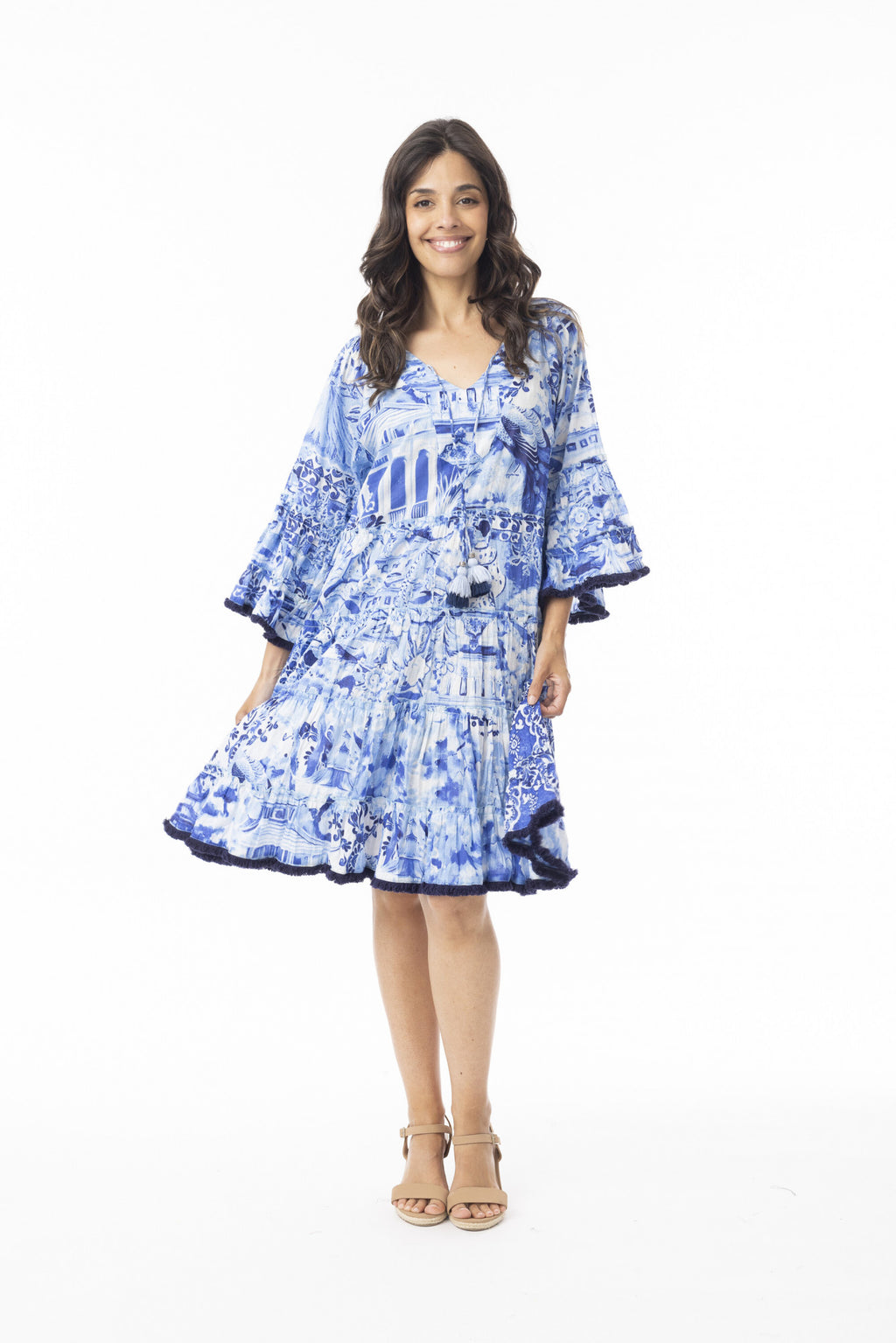 Okayama Frill Sleeve Dress