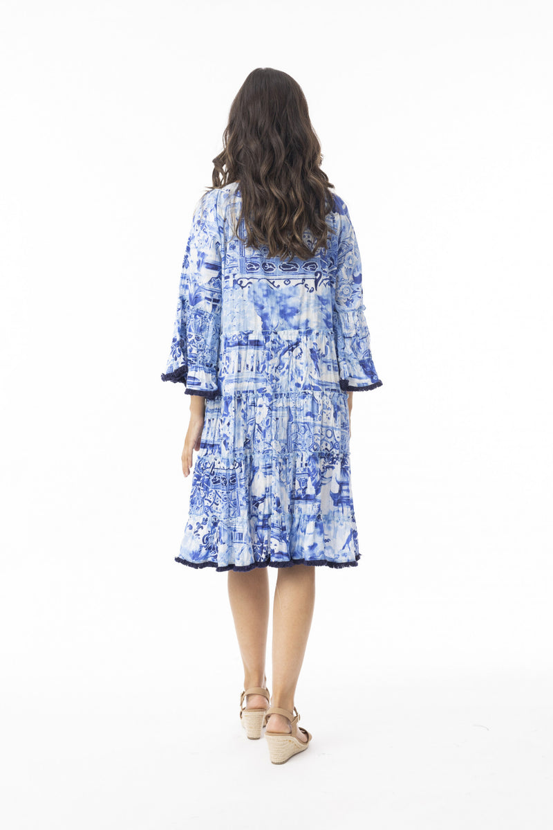 Okayama Frill Sleeve Dress
