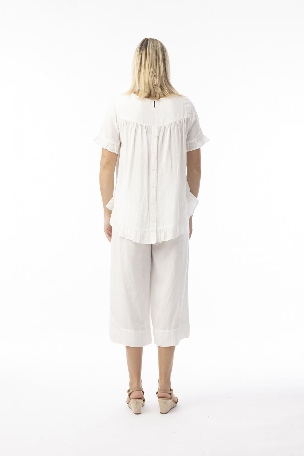 Linen Essentials Pant - White