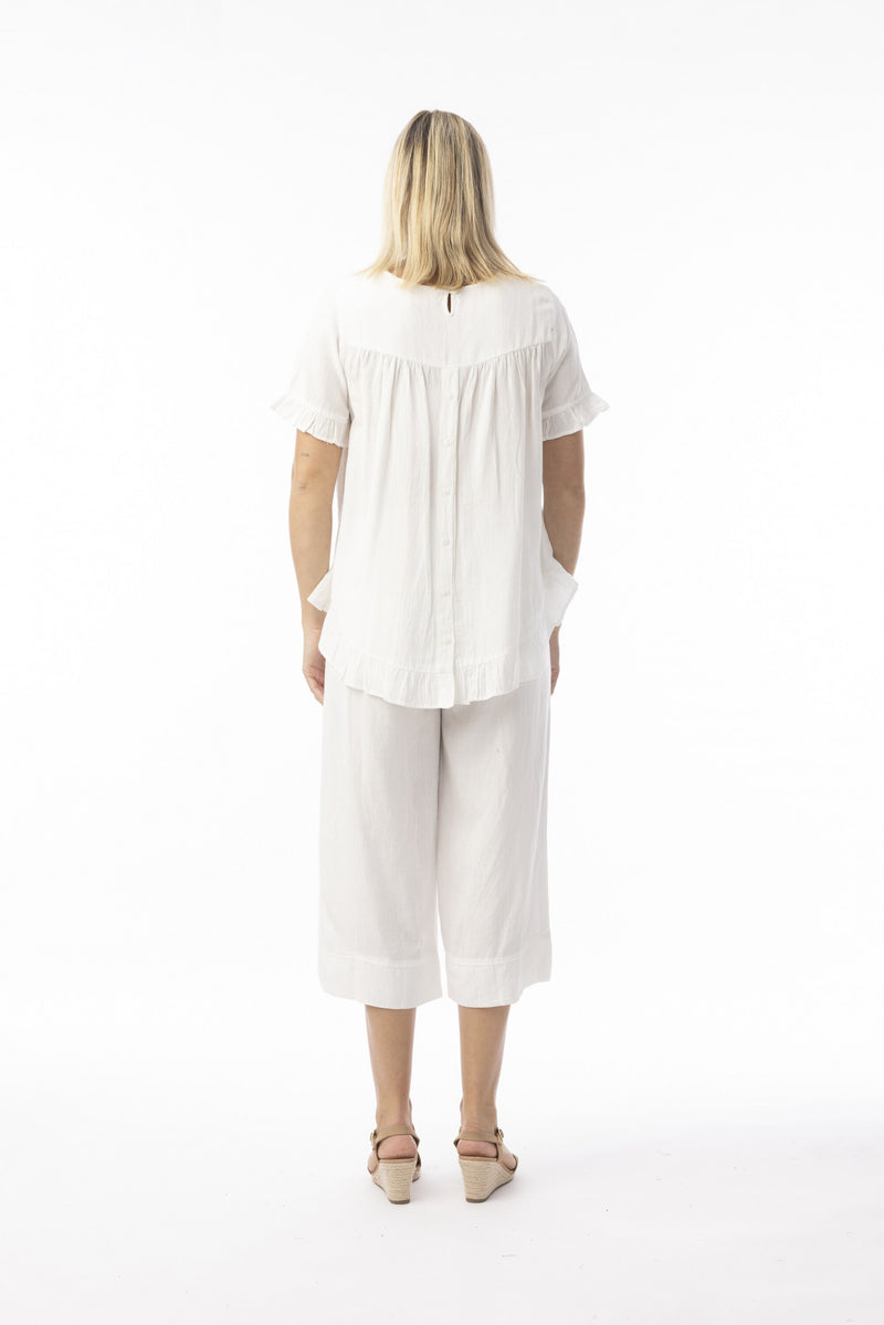 Linen Essentials Pant - White