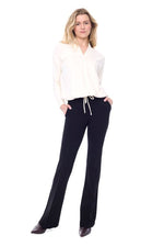 Up! Solid Ponte Full Length Slim Pant - Black