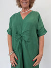 Knot Dress - Emerald