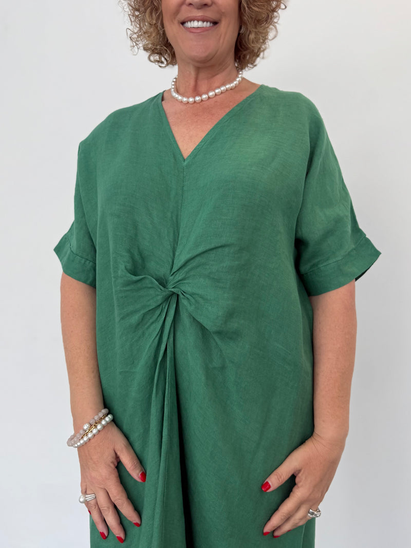 Knot Dress - Emerald