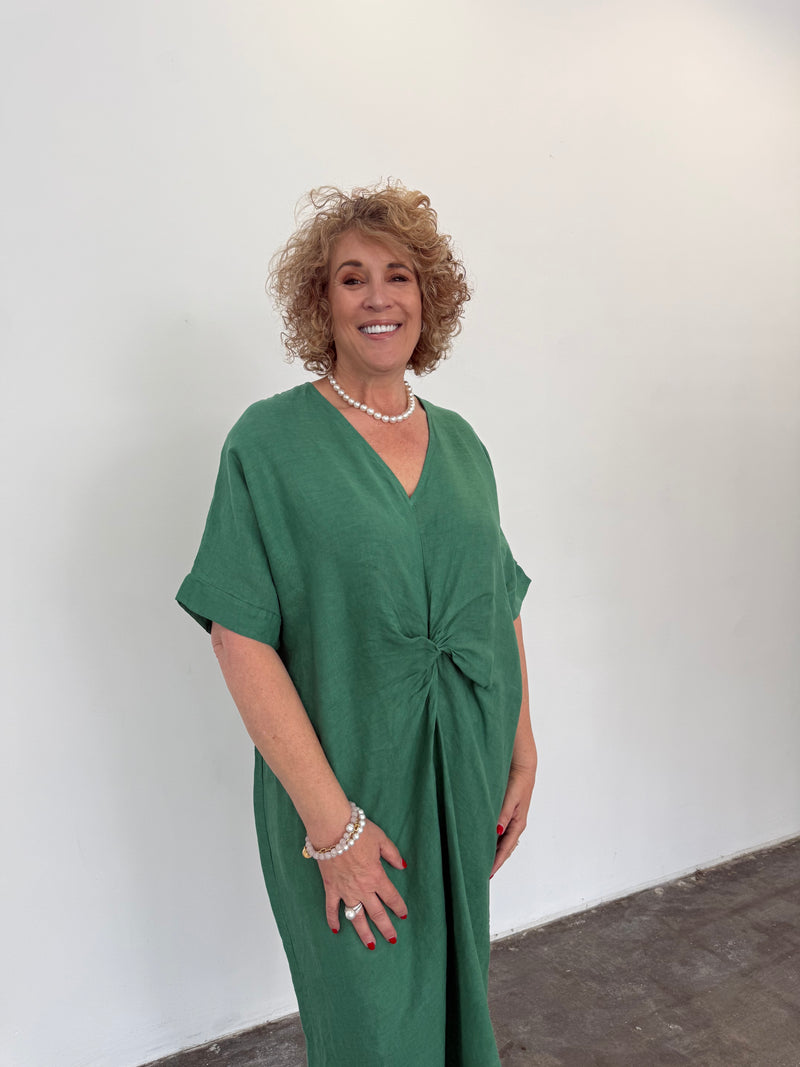 Knot Dress - Emerald