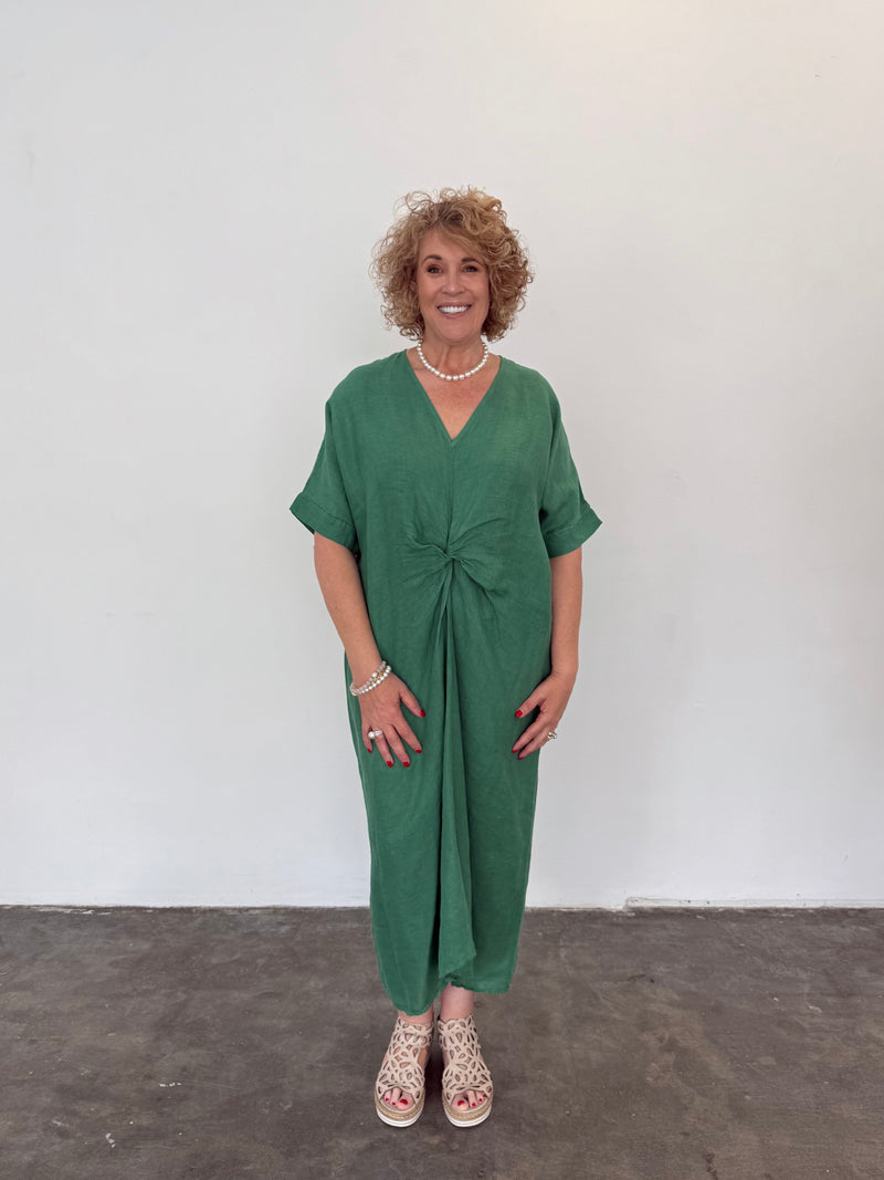 Knot Dress - Emerald