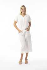 Linen Essentials Pant - White