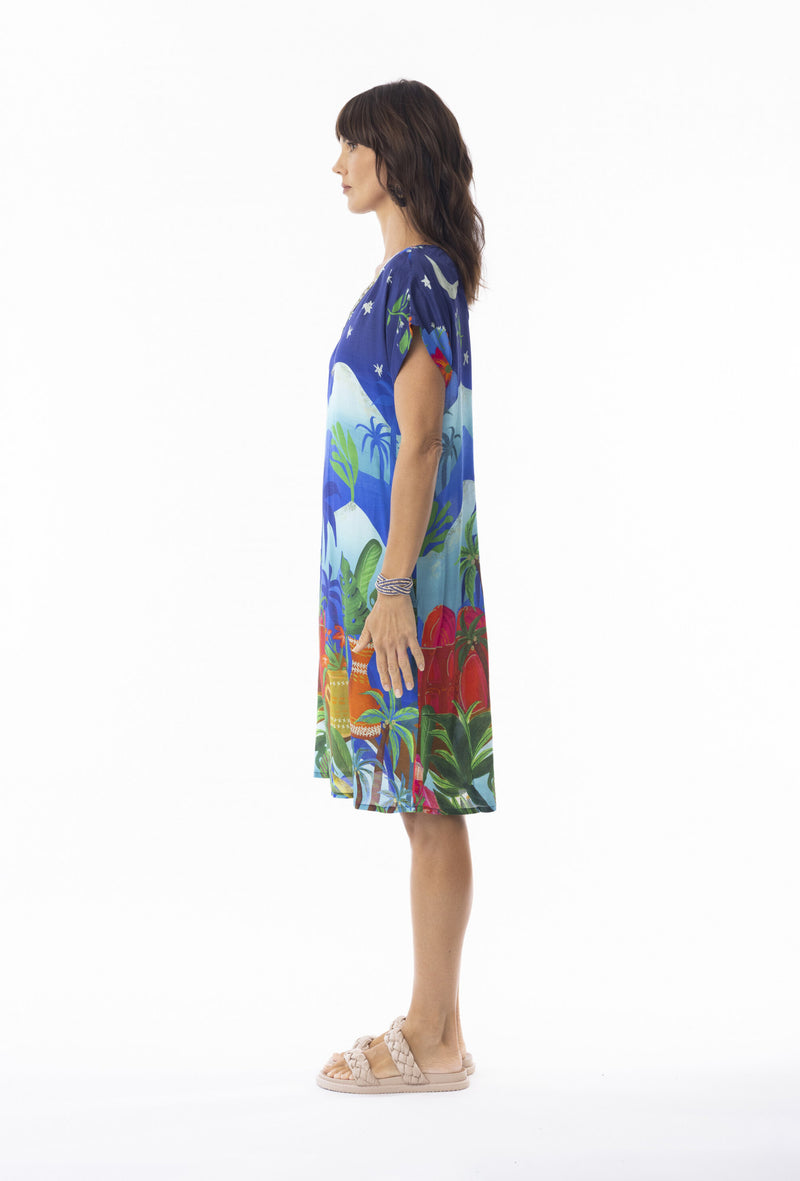 Arabian Nights Short Sleeve Dress