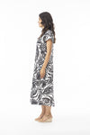 Suriname Bias Cap Sleeve Dress - Black