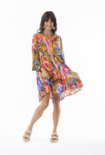Stefania Frill Sleeve Layer Dress