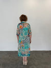 Cheetah Shirt Dress - Aqua