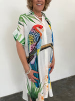 Linen Blend Shirt Dress - Two Birds