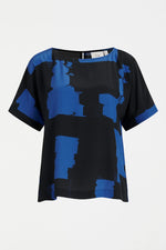 Eneste Top - Blue Rolla Print