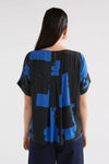 Eneste Top - Blue Rolla Print