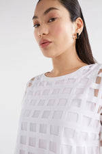 Grid Burnout Top - White