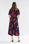 Luna Linen Jumpsuit - Navy Tera Print