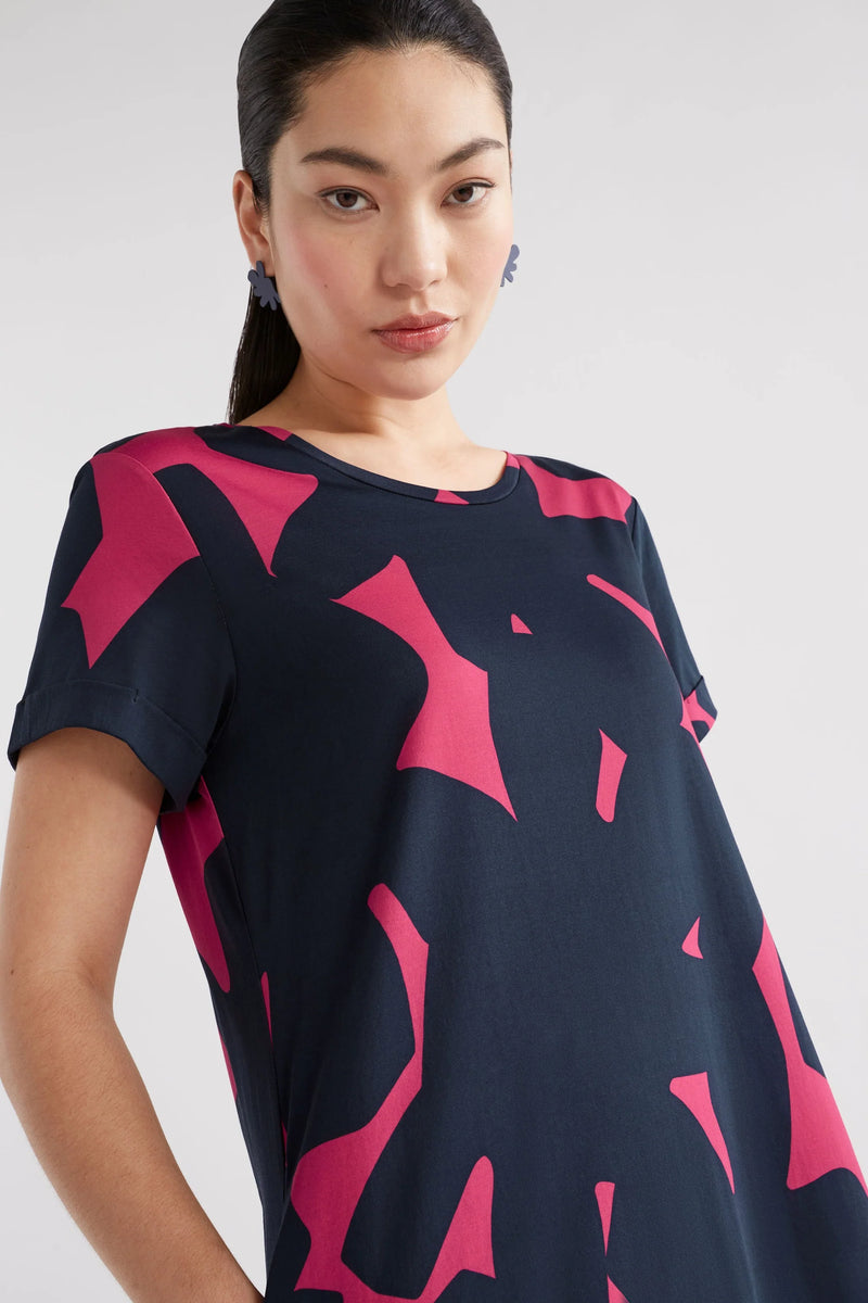 Haki Dress - Navy Tera Print