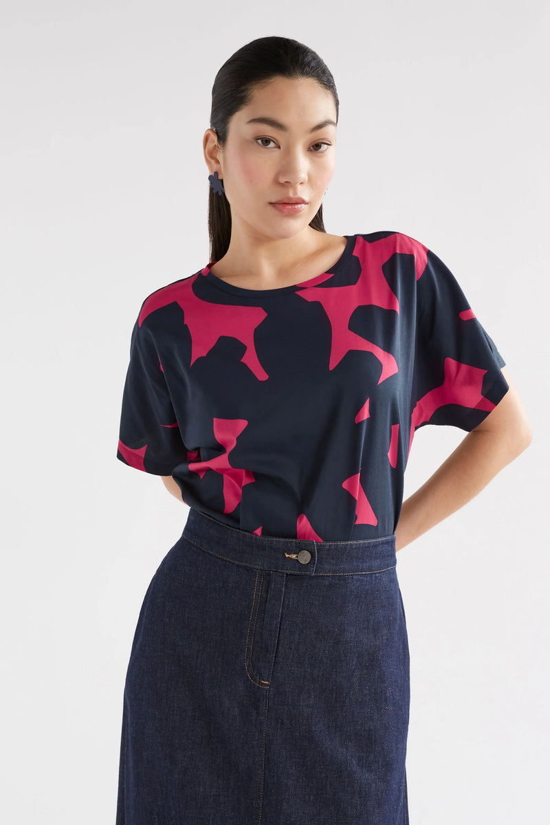 Haki Short Sleeve Tshirt - Navy Tera Print