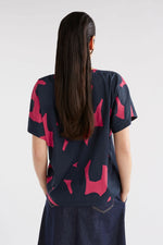 Haki Short Sleeve Tshirt - Navy Tera Print