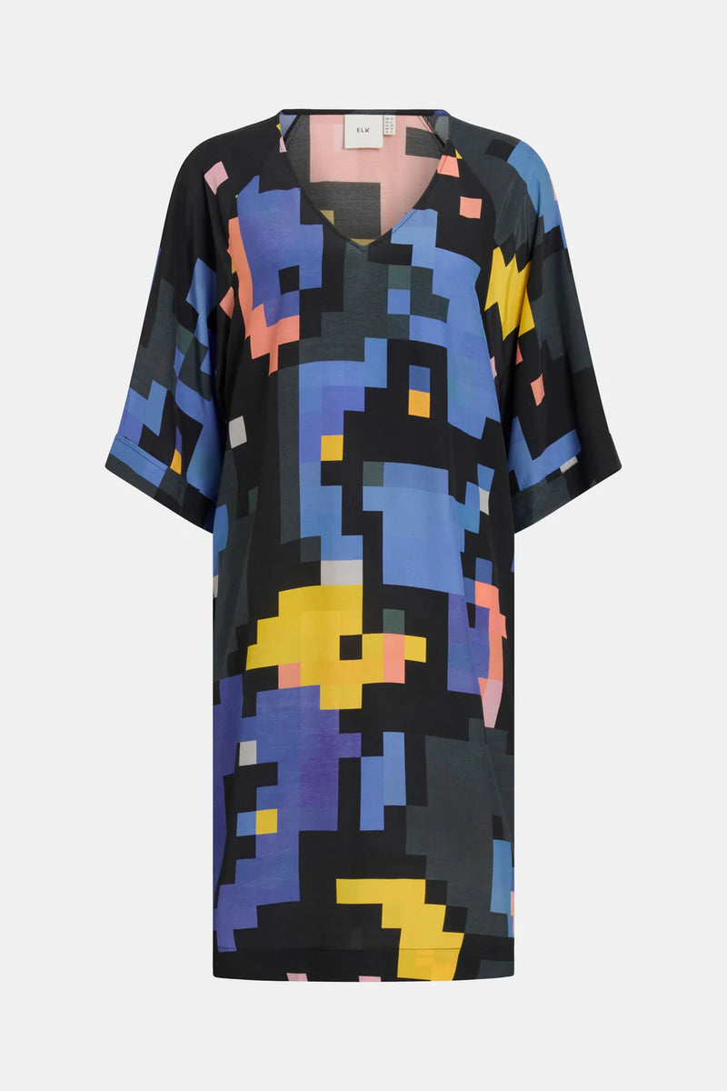Malo V-Neck Dress - Lucent Print