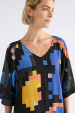 Malo V-Neck Dress - Lucent Print