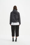 Reversible Print Puffer Jacket - Charcoal/Black Blot Print