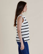 Nicollete Knit Vest - Black Stripe