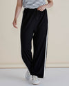 Evelyn Wide Leg Jogger -Black