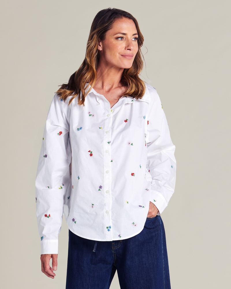 Floral Embroidered Shirt