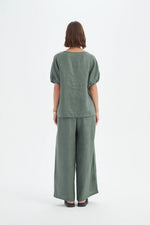 Bishop Sleeve Top - Petrol