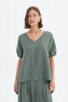 Bishop Sleeve Top - Petrol