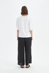 Wide Sleeve Yoke Tee - White