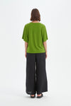 Wide Sleeve Yoke Tee - Avocado Green