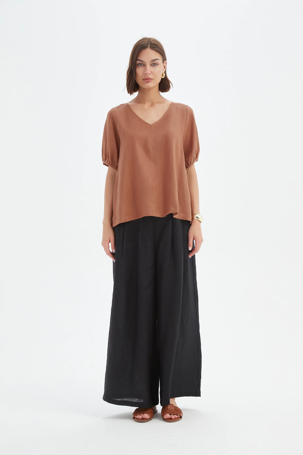 Bishop Sleeve Top - Cedar