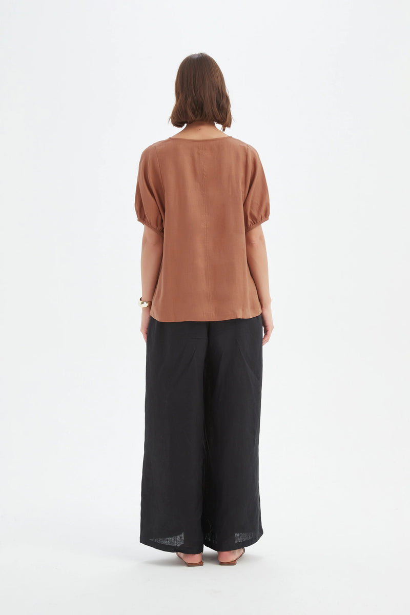 Bishop Sleeve Top - Cedar