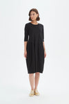 Diagonal Seam Summer Dress - Black