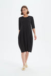 Diagonal Seam Summer Dress - Black