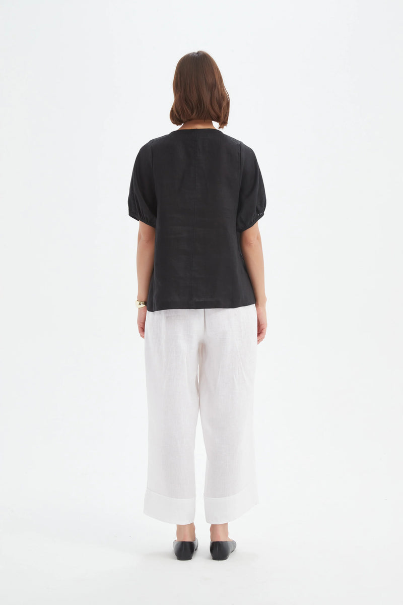 Bishop Sleeve Top - Black