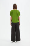 Bubble Sleeve Tee - Avocado Green