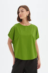 Bubble Sleeve Tee - Avocado Green