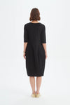 Diagonal Seam Summer Dress - Black
