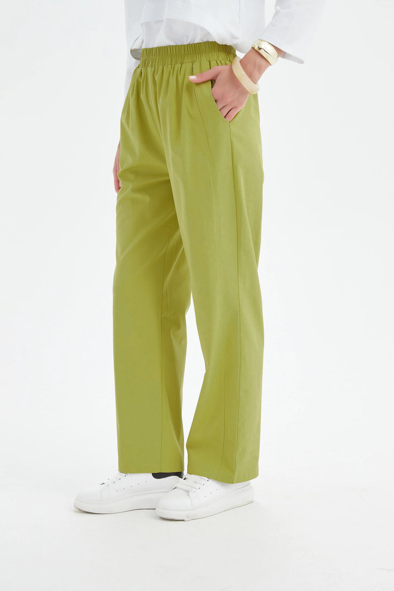 Straight Leg Easy Pant - Chartreuse